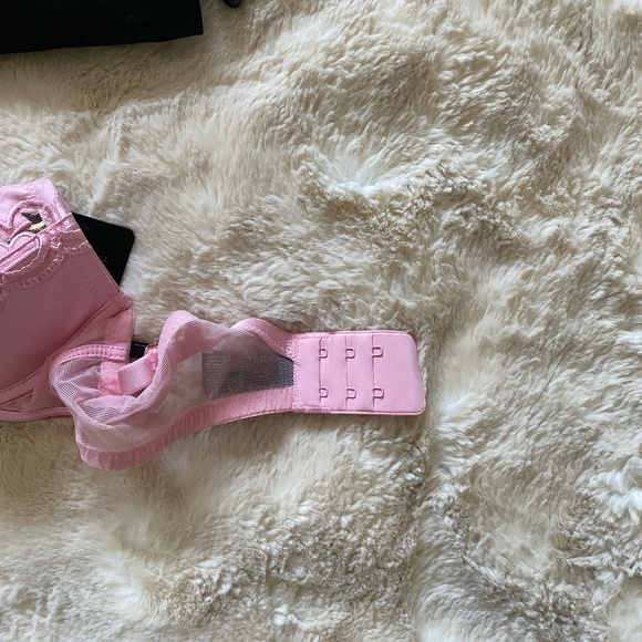 Honey Birdette Pink Faux Leather Heart Bra 34D - Picture 4 of 4